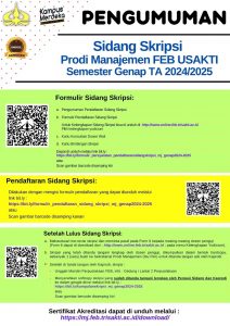 cara daftar sidang skripsi manajemen FEB trisakti